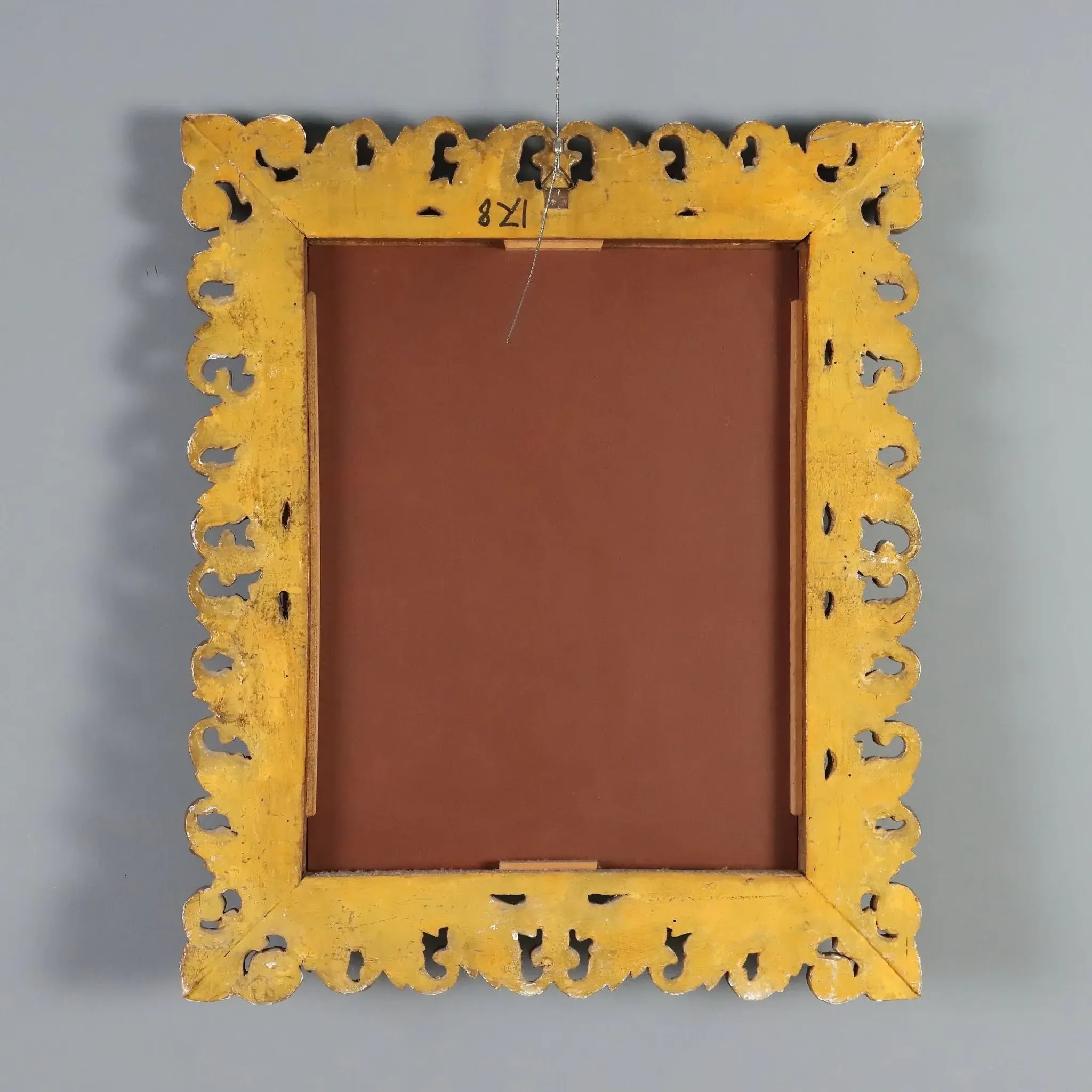 Eclectic antique mirror in carved and gilded wood, Italy, 20th century
