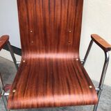 Chairs with multi-fold wooden armrest