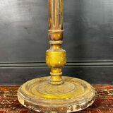 French floor lamp in fluted and gilded wood, Louis XVI style, twentieth century