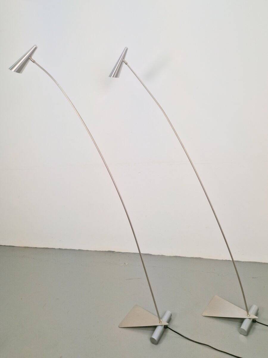 Postmodern Arch Metal Reading Floor Lamps from Hala Zeist, 1980s, Set of 2