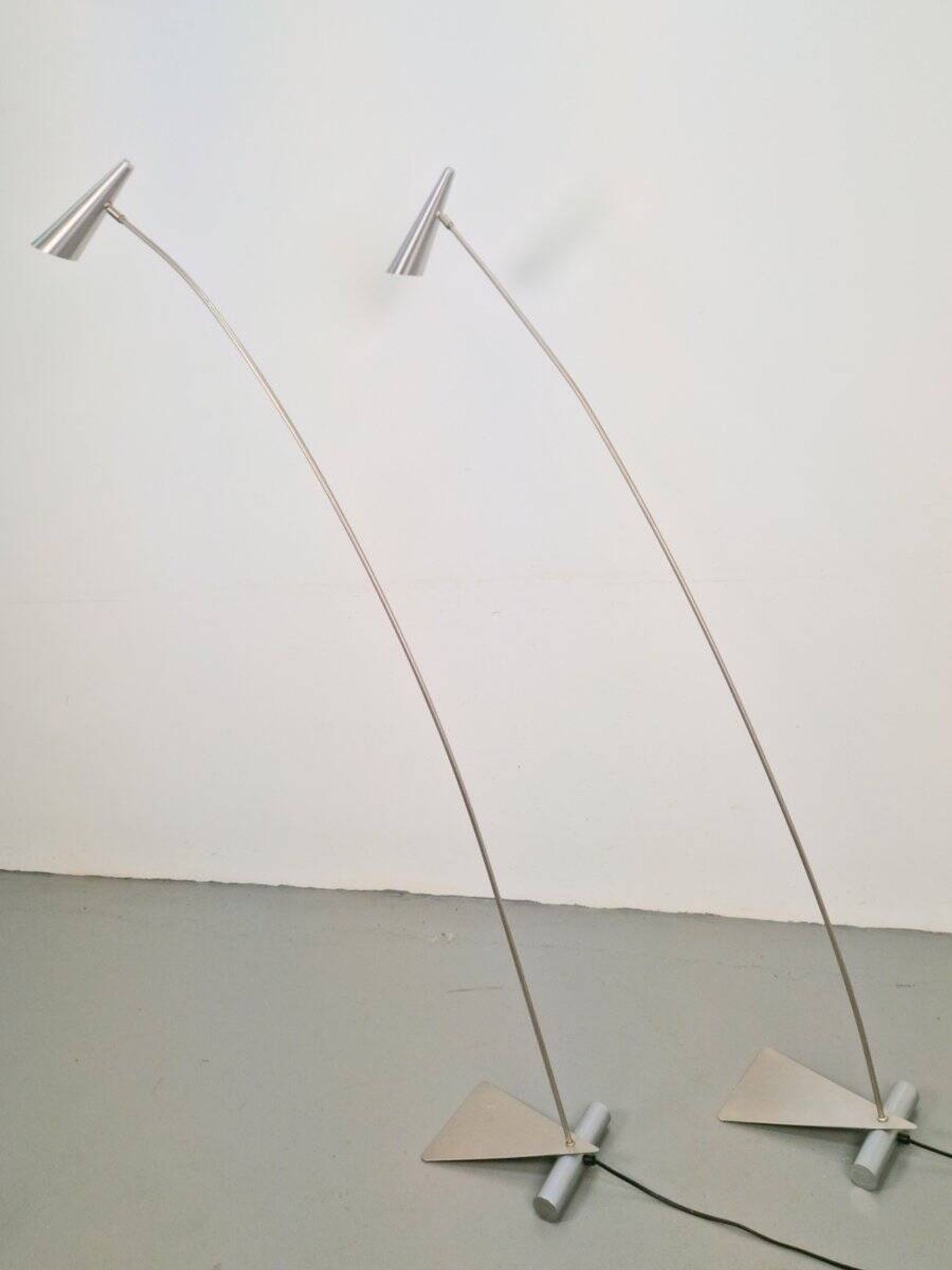 Postmodern Arch Metal Reading Floor Lamps from Hala Zeist, 1980s, Set of 2