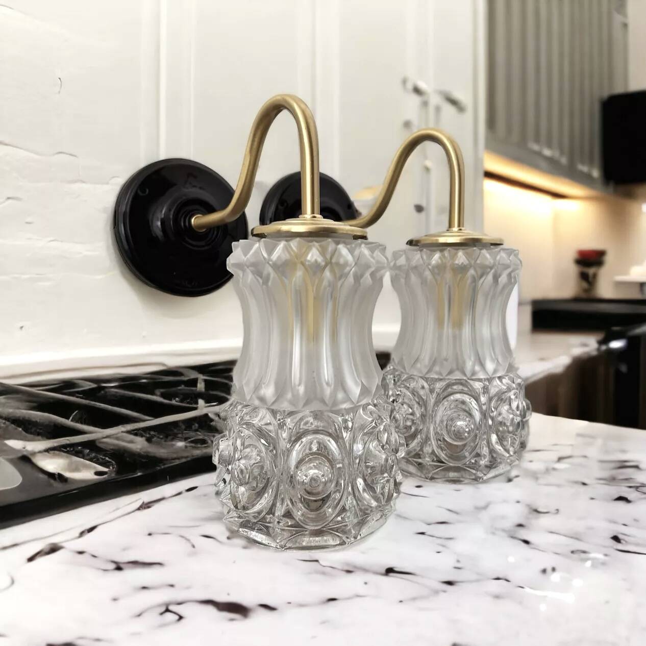 Art Deco glass wall lights