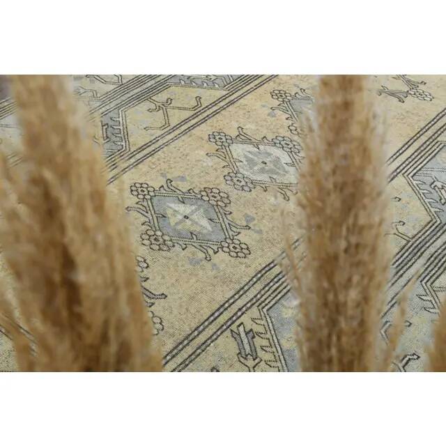 1970s Vintage Turkish Oushak Handmade Wool Cotton Orange Area Rug  170x263