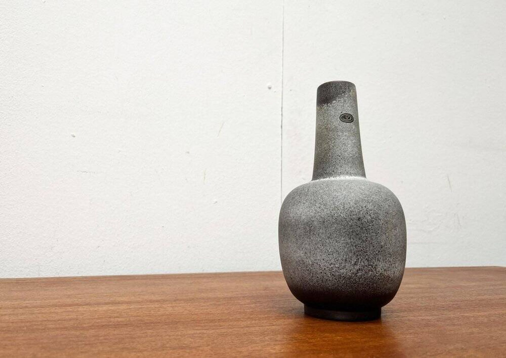 Minimalist pottery vase from a mid-century German workshop by Fritz Van Daalen, 1960s.