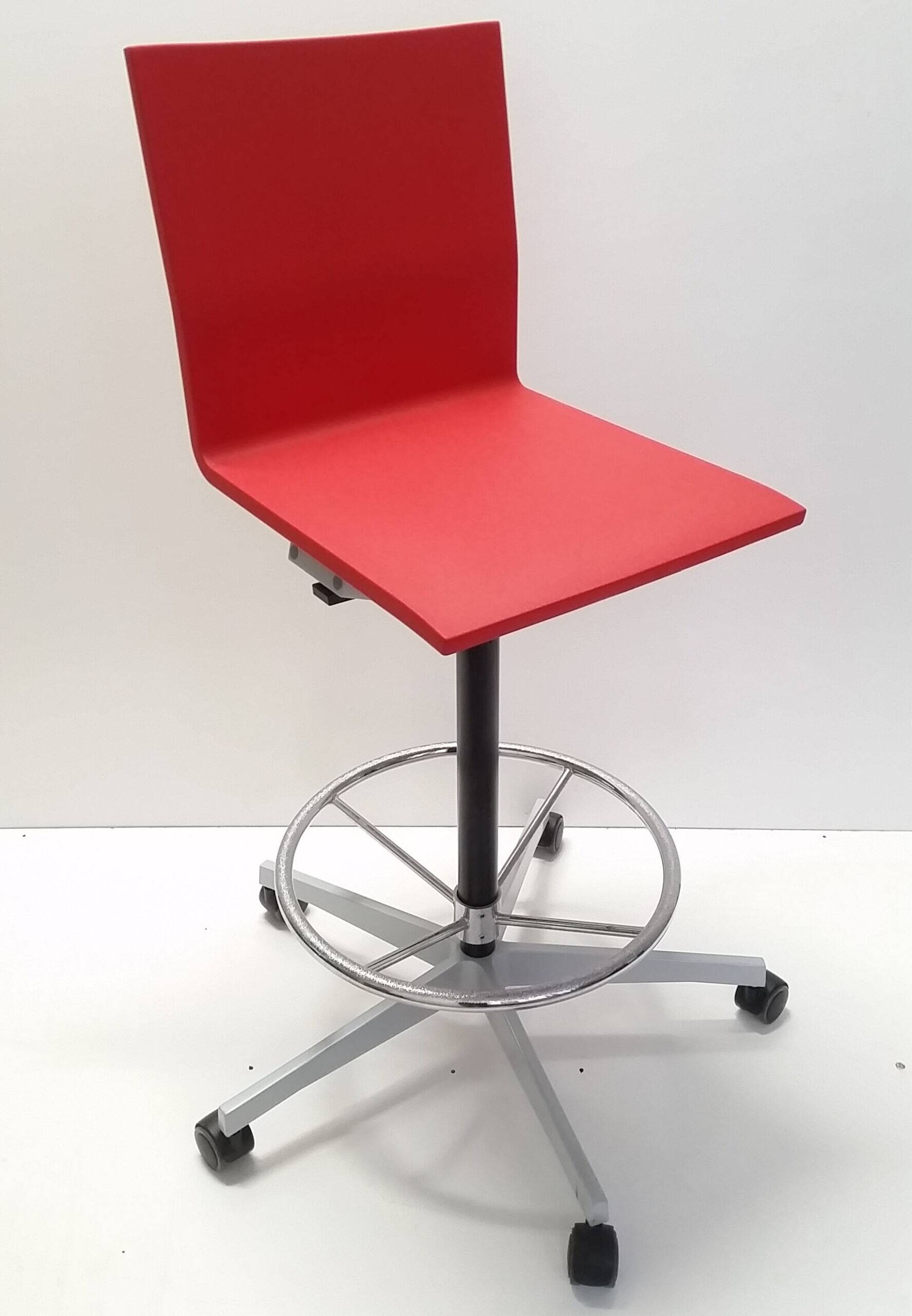 Maarten Van Severen .04 red high desk or bar chair