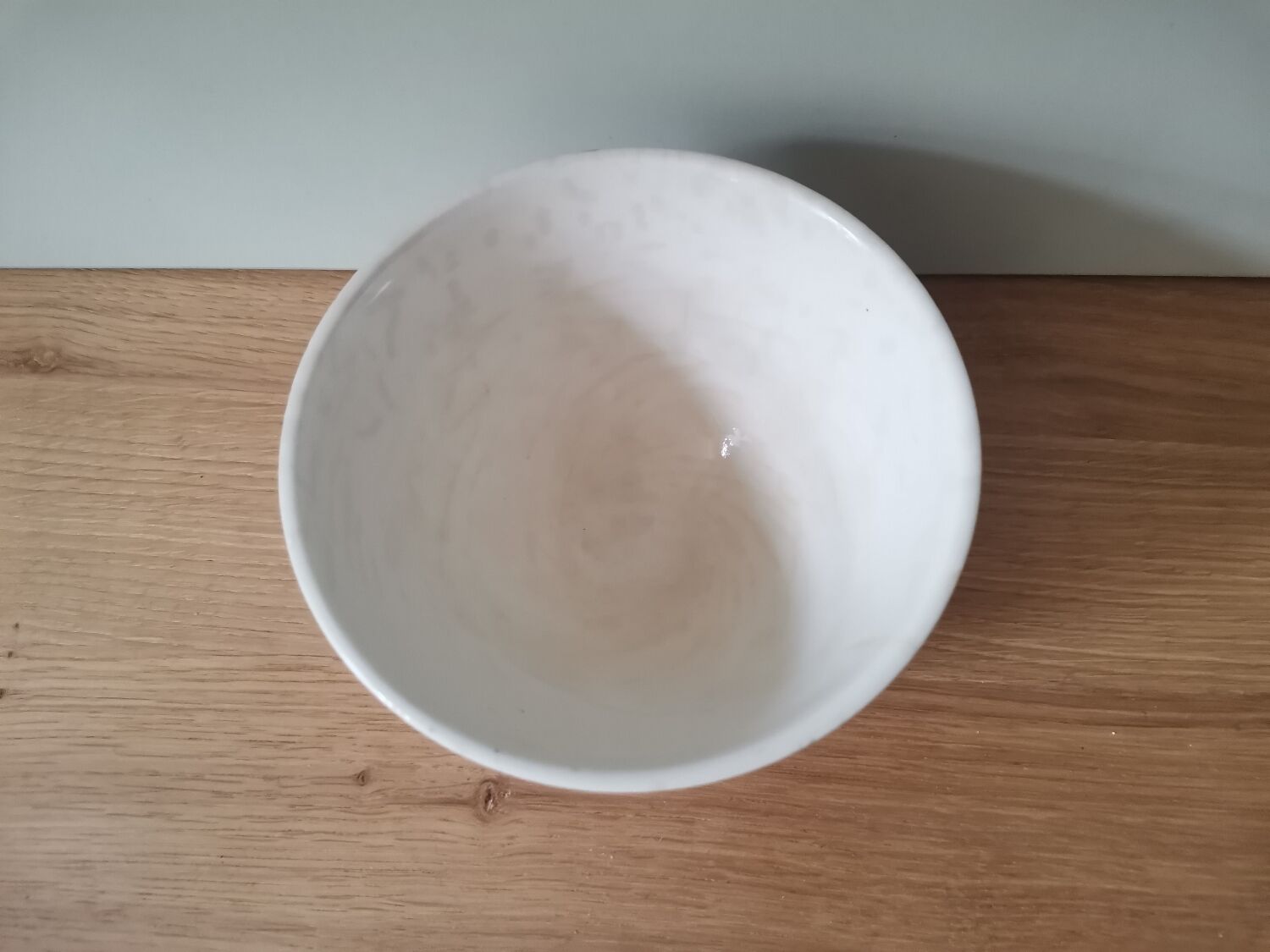 Vintage bowl with blue flower pattern