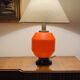 Space Age orange glass table lamp base, Italy 1960s
