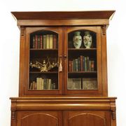 Bibliothèque ancienne anglaise en acajou