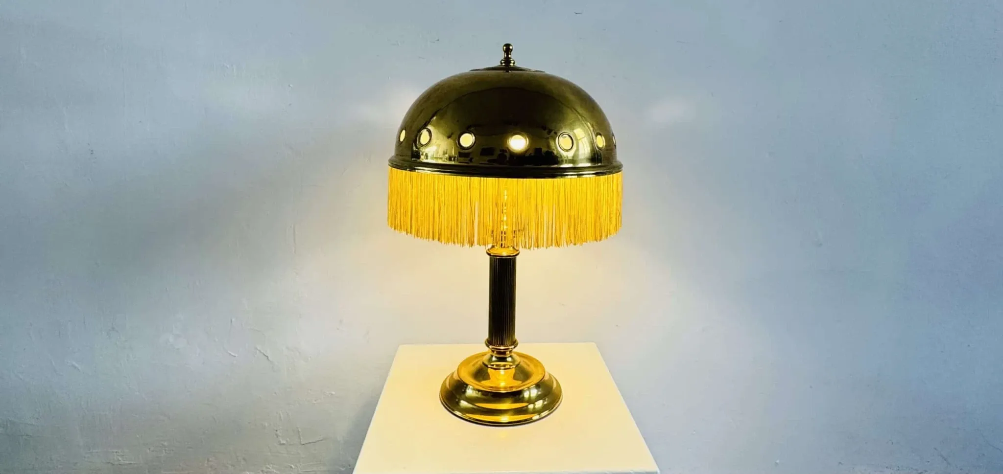 Brass Mushroom Table Lamp By Sölken Leuchten, Germany, Circa 1960S