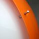 Space Age Italian Orange Plexiglass Pendant Lamp, 1970s