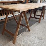 Farm table on trestles