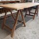 Table de ferme sur tréteaux