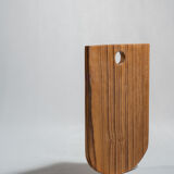 Rounded rectangular monoxyl teak cutting or presentation board L:34