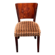 Parisian bistro chair in solid wood and fabric