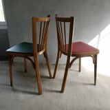 Pair of Baumann bistro chairs, No 12, 1960s