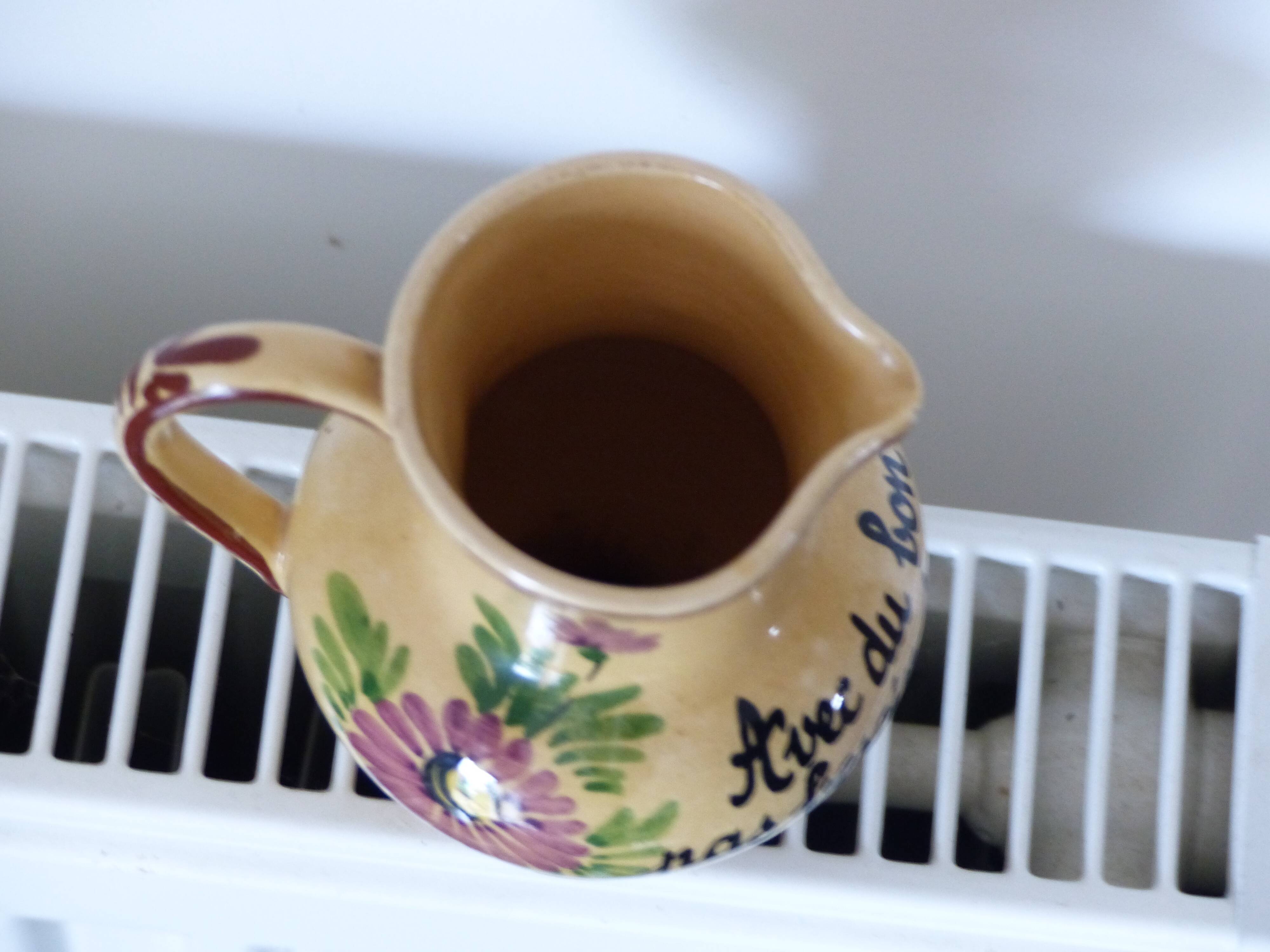 Milk pot faience, Malicorne, Emille Tessier