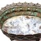 Old planter decorations medallion brass / bronze deco flower garden