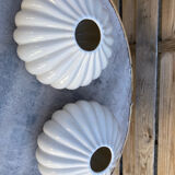 Paire de 2 vases ronds polylobés