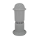 White glass floor lamp, czechoslovakia, 1970s