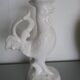 Rooster St Clément Pompadour candle holder White earthenware 27 cm