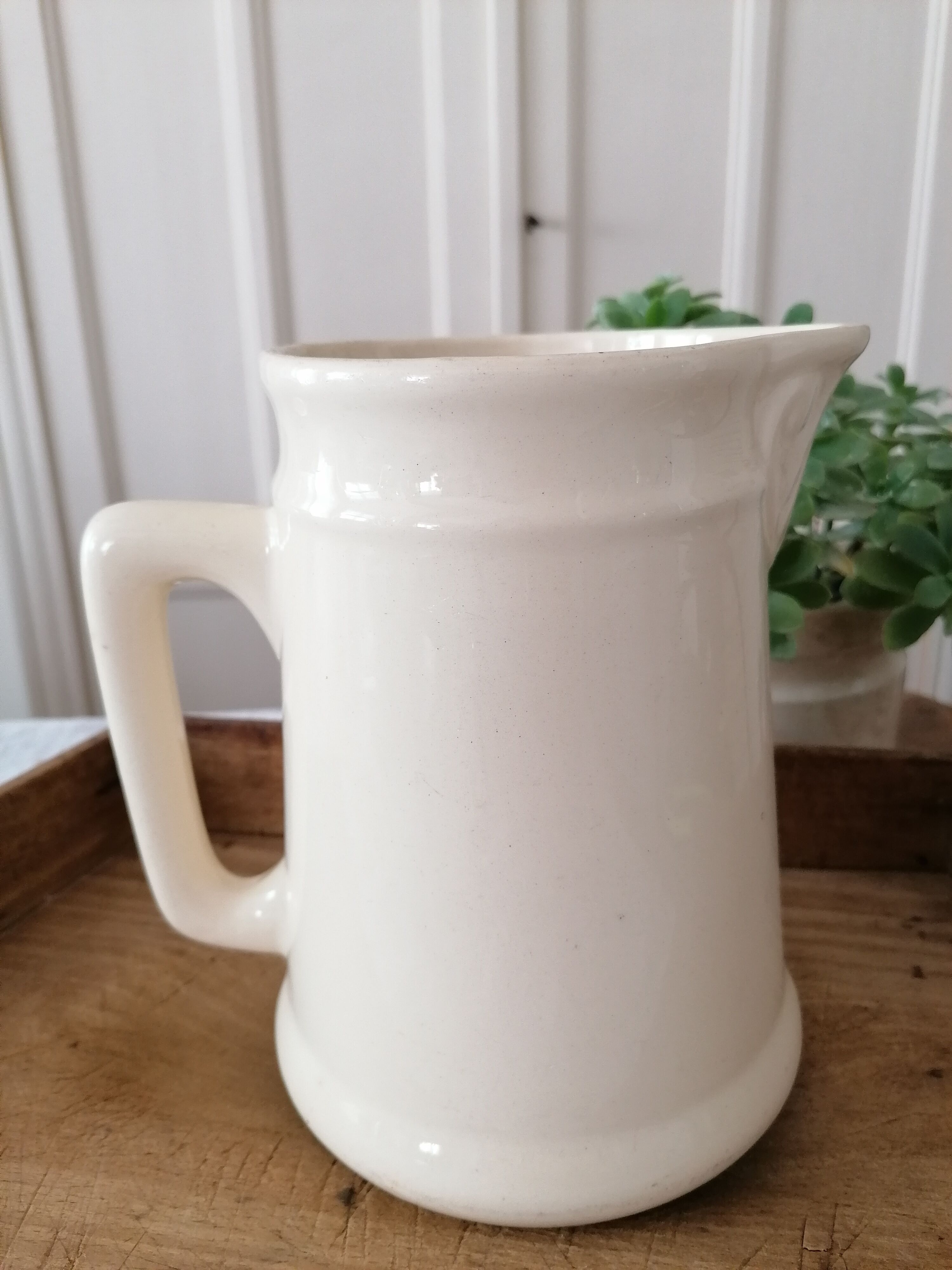 Digoin Sarreguemines earthenware pitcher