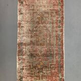 Small Vintage Turkish Rug 102x49 cm, Short Runner, Tribal, Shabby, Mini Carpet