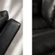 Vintage Mid-Century Danish Modern Two-Seater Black Leather Sofa, 1970s