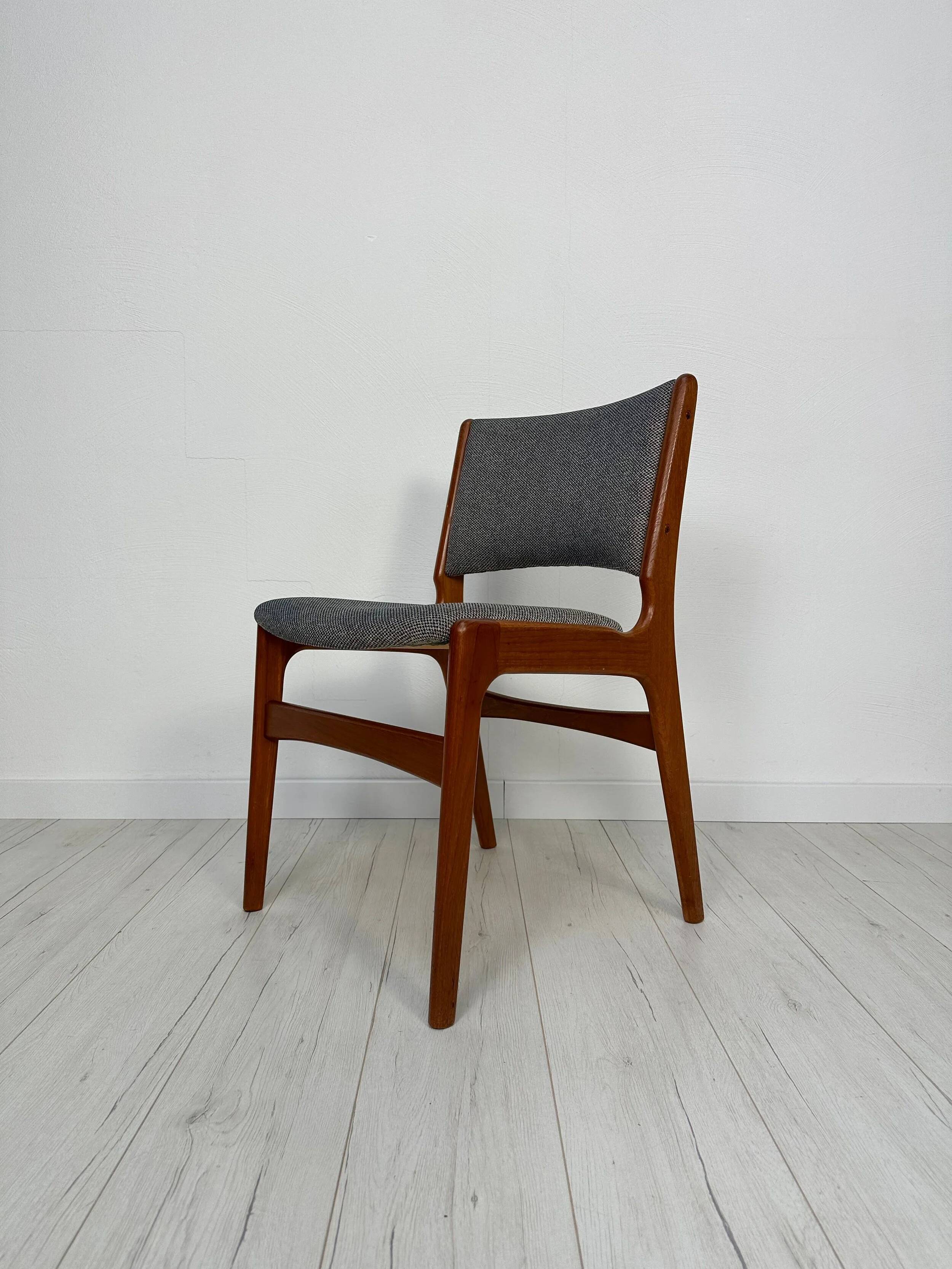 1960s vintage Danish teak dining chair by Erik Buch for Anderstrup Møbelfabrik