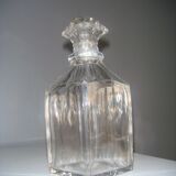 Antique crystal carafe with square base