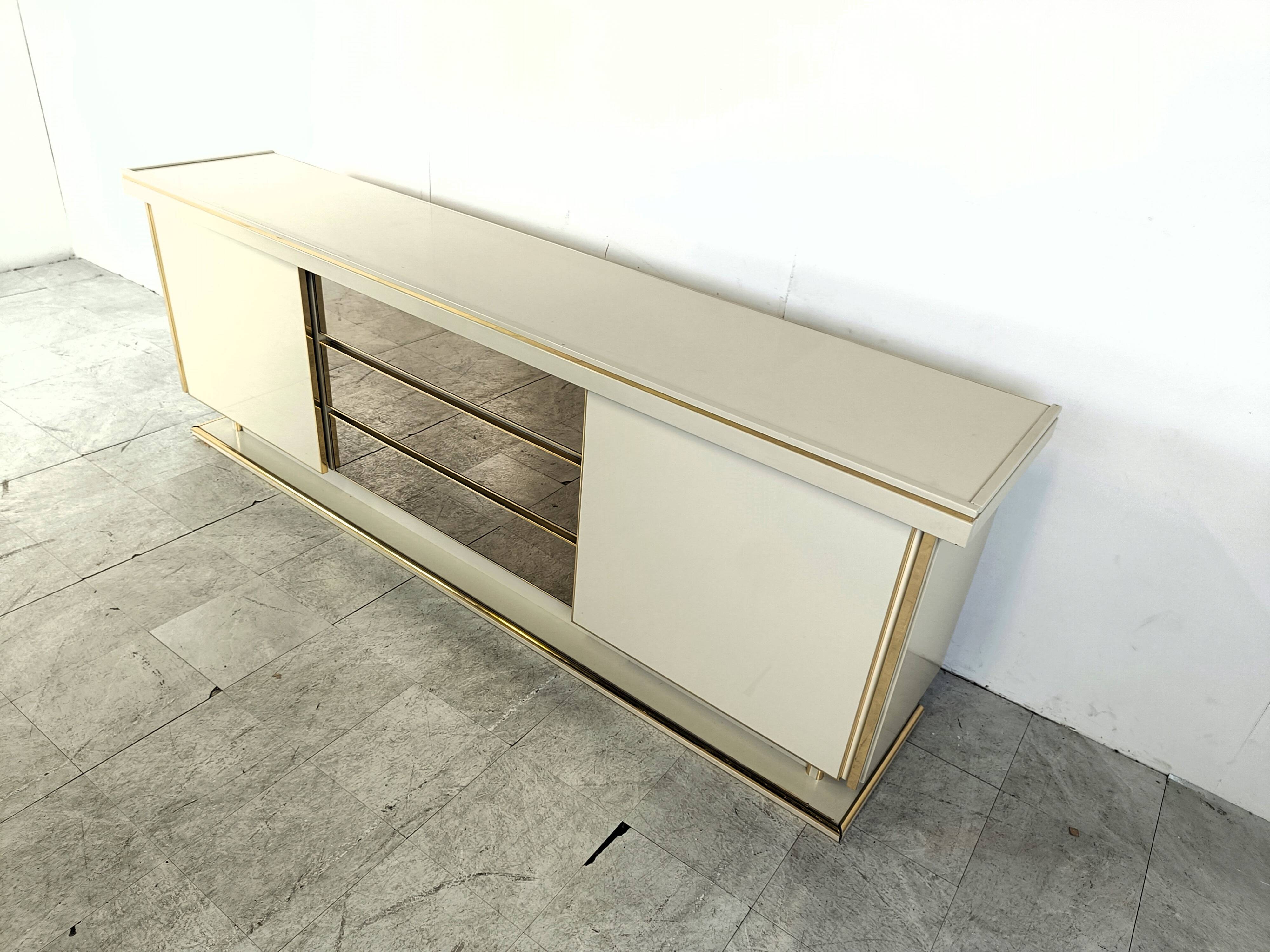 Vintage brass and lacquered sideboard, 1970