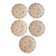 5 dessert plates in Polish porcelain