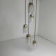Antique cascade chandelier 5 light vintage