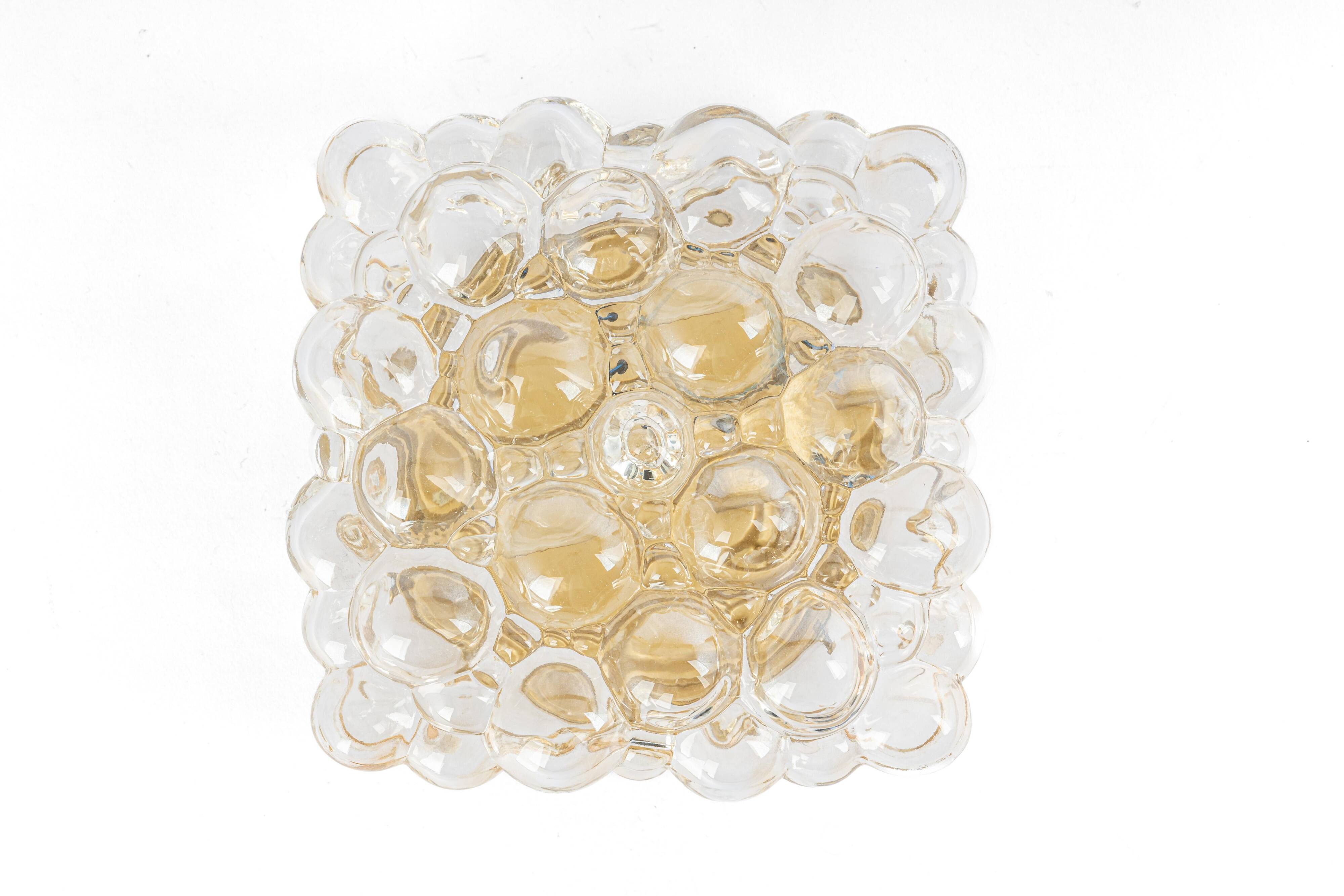 Globe Glass Wall Light in Amber by Helena Tynell, Limburg, Germany