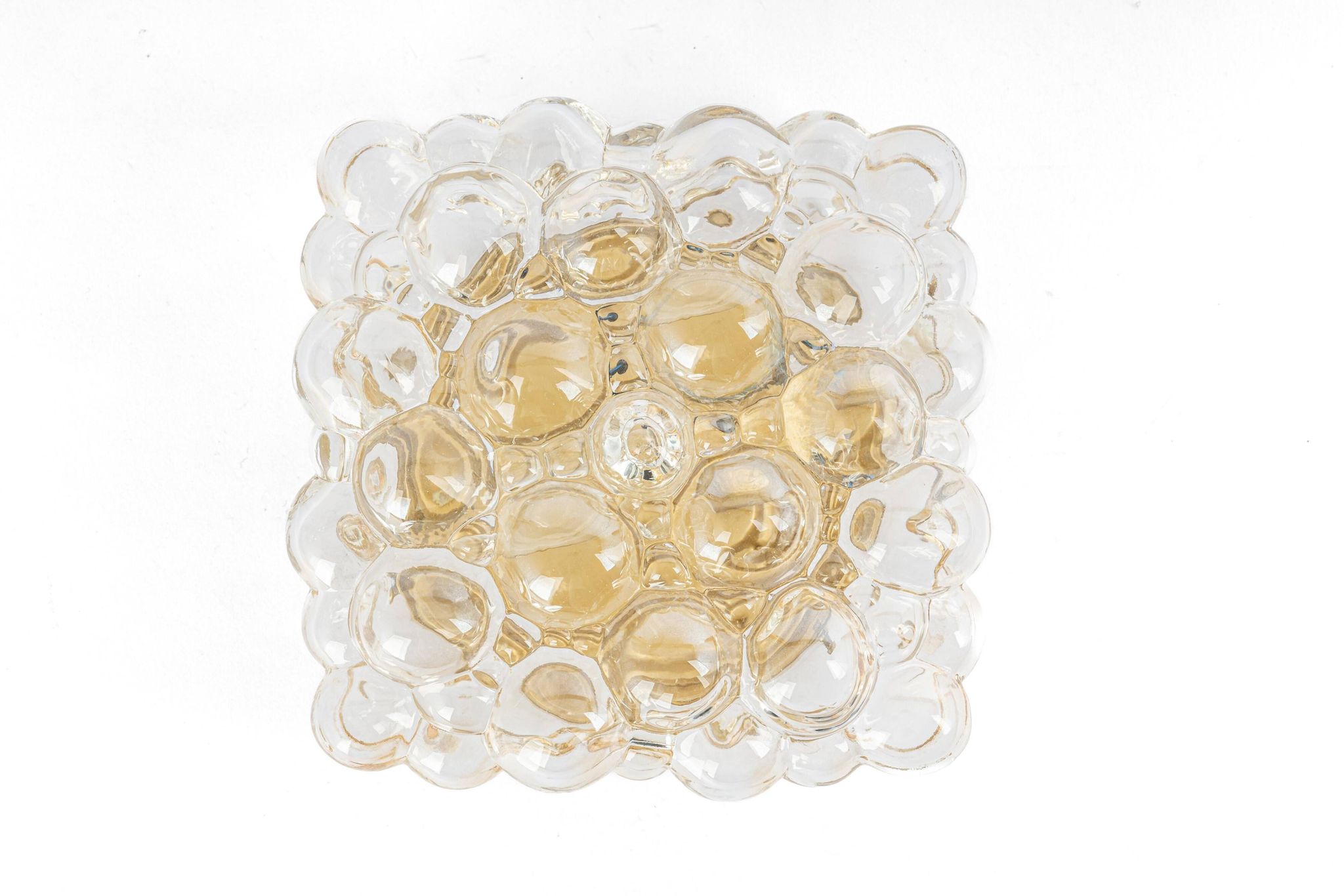 Globe Glass Wall Light in Amber by Helena Tynell, Limburg, Germany