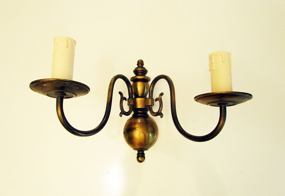 Brass wall lamps