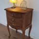Louis XV style wooden bedside chest of drawers