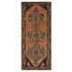 Vintage Turkish Oushak Handmade Wool Cotton Brown Runner Rug 128296