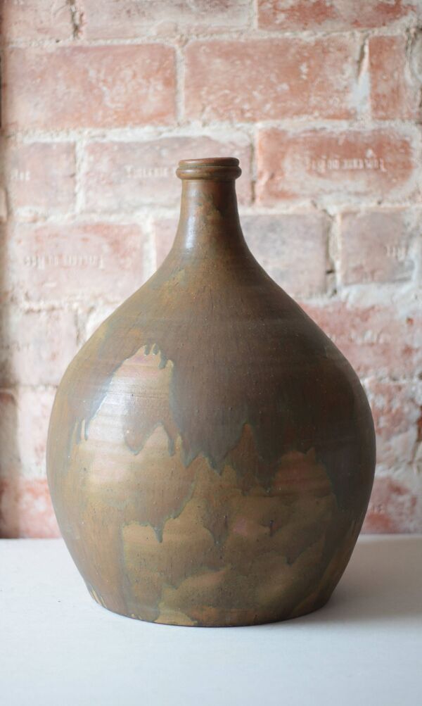 Grande jarre céramique vintage, lampe, bonbonne, dame-jeanne, bouteille