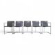 4 x Pierre Mazairac & Karel Boonzaaijer, Hennie de Jong int, grey fabric, white steel, 1970s