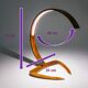 Scorpio table lamp, solid walnut, design matevž klopčič (m-interi)