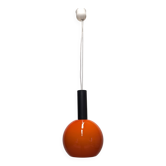 Orange opaline ball pendant by Parscot, France circa 1970.