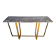 Designer console in gold metal and marble ep 1970