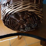 Rattan wicker basket vase
