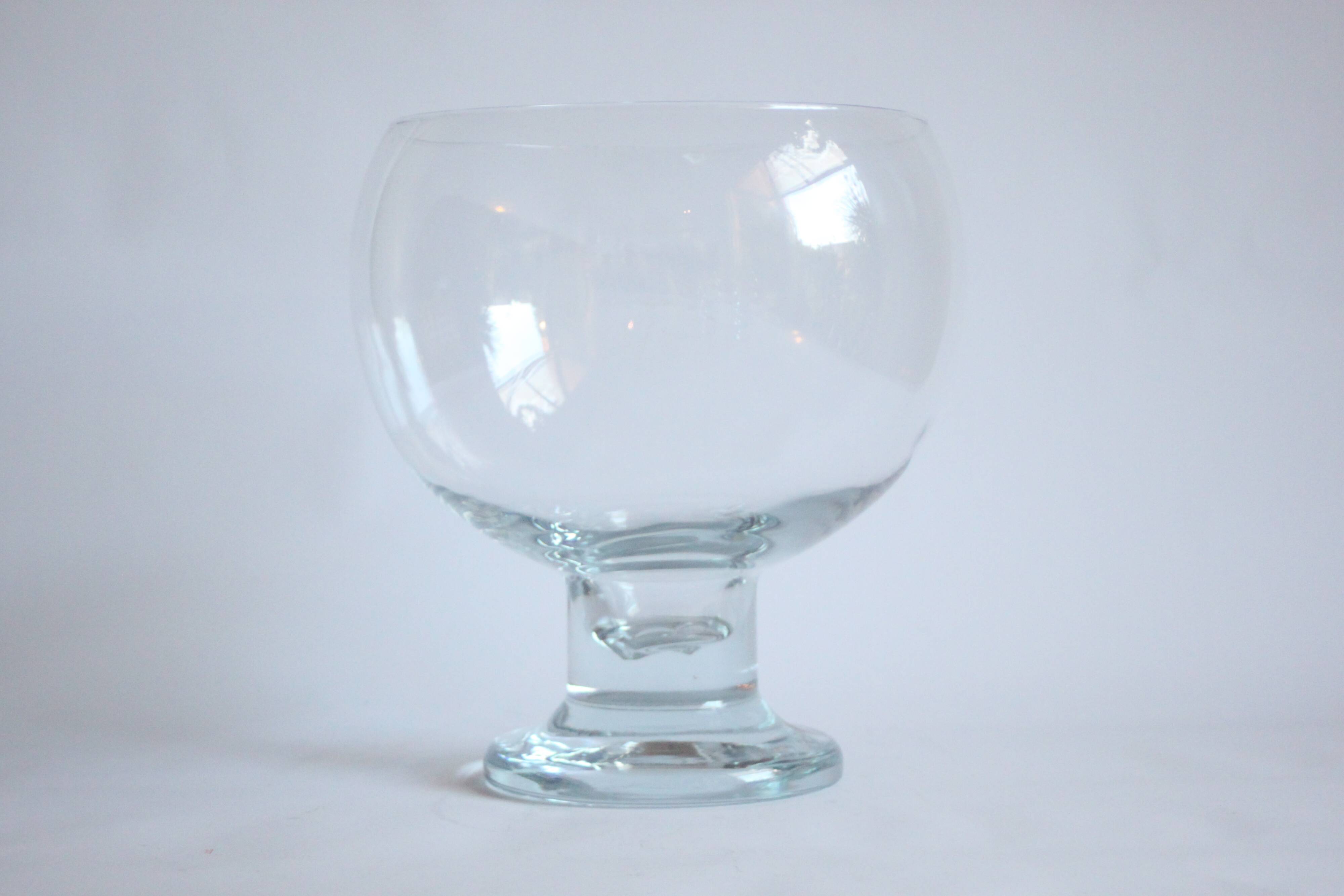 Glass Punch Bowl By Erkkitapio Siiroinen For Riihimaen Lasi, Finland 1970S