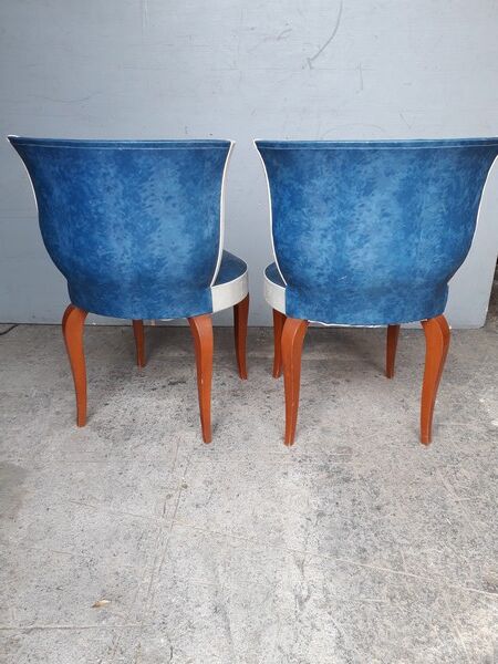 Pair of hairdresser chairs era art deco 1930
