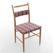 Suite de 4 chaises scandinave de Yngve Ekstrom, tissu Paul Smith
