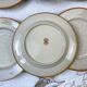 8 Small plates in speckled stoneware Tulowice mid century 20th