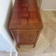 Art Deco chest of drawers - 4 drawers - locks - checkered wood veneer top - 50s