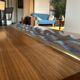 Walnut straw coffee table