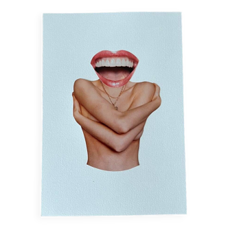 Laughing - Original collage